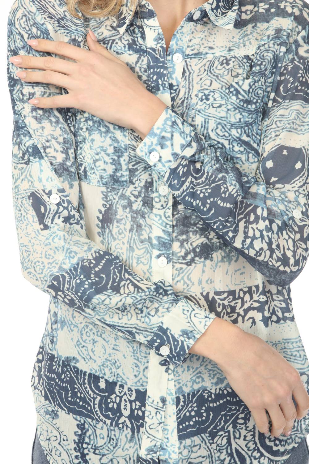 Charlie B - Printed Button-up Blouse