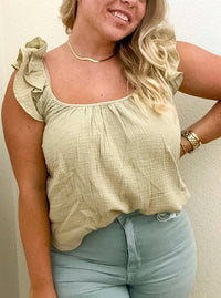 Mable - Layken Ruffled Shoulder Top