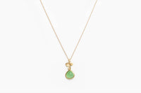 Avenue Chic - Women's Tiny Orchid Drop Pendant Necklace