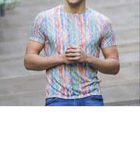 Eight X - Zigzag Stripe Print T-shirt