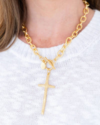 Susan Shaw - Women's Tall Cross Toggle Necklace