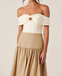 Astr - Telayna Off Shoulder Bow Top