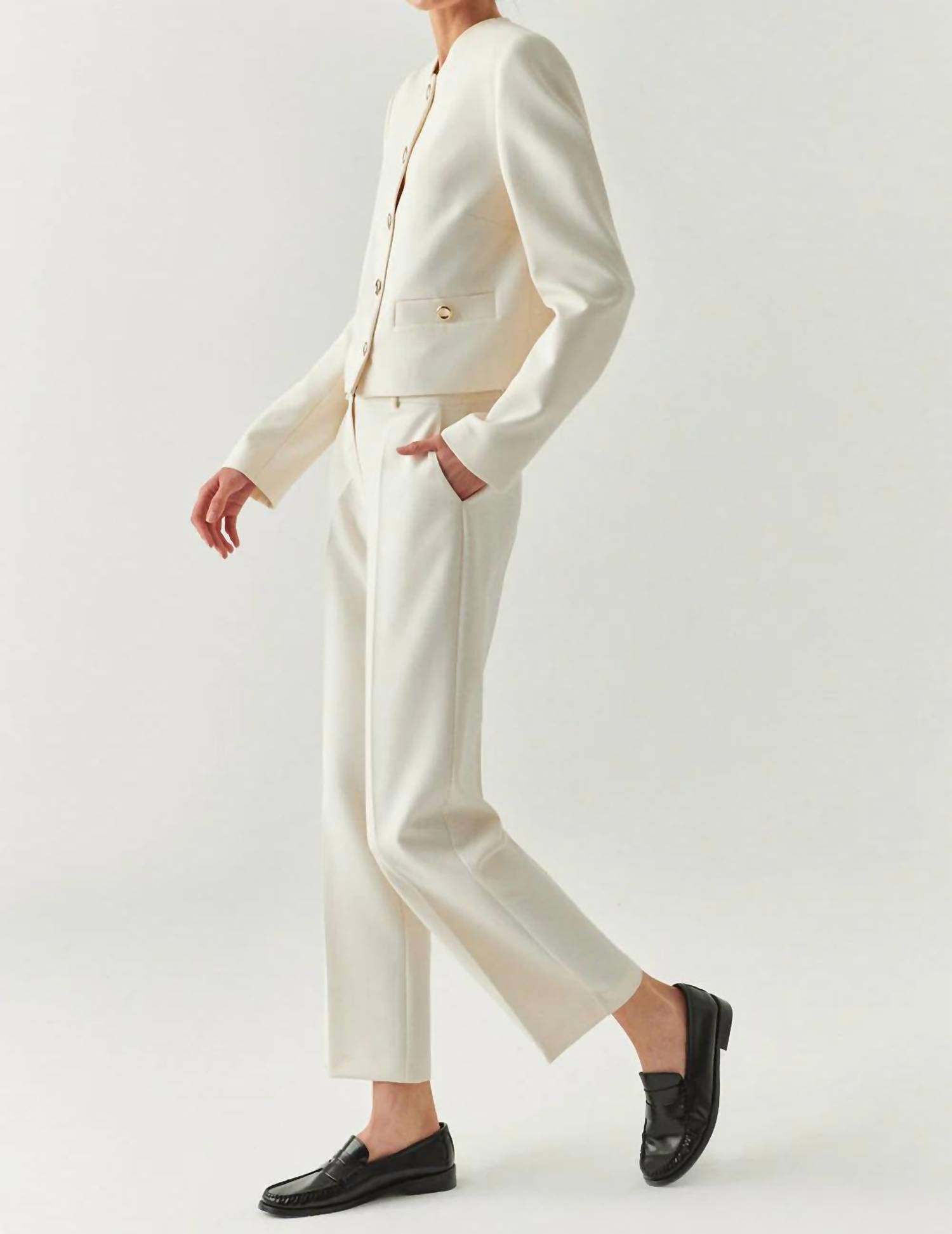 EXQUISE Coraline High Waist Pant in black - women's pants - alternate view