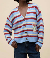 Daydreamer - Stripe V-neck Slouch Cardigan