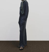Mijeong Park Wool Cotton Jersey Pants in navy - women's pants - view 4