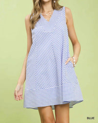 Umgee - A-line Striped Dress