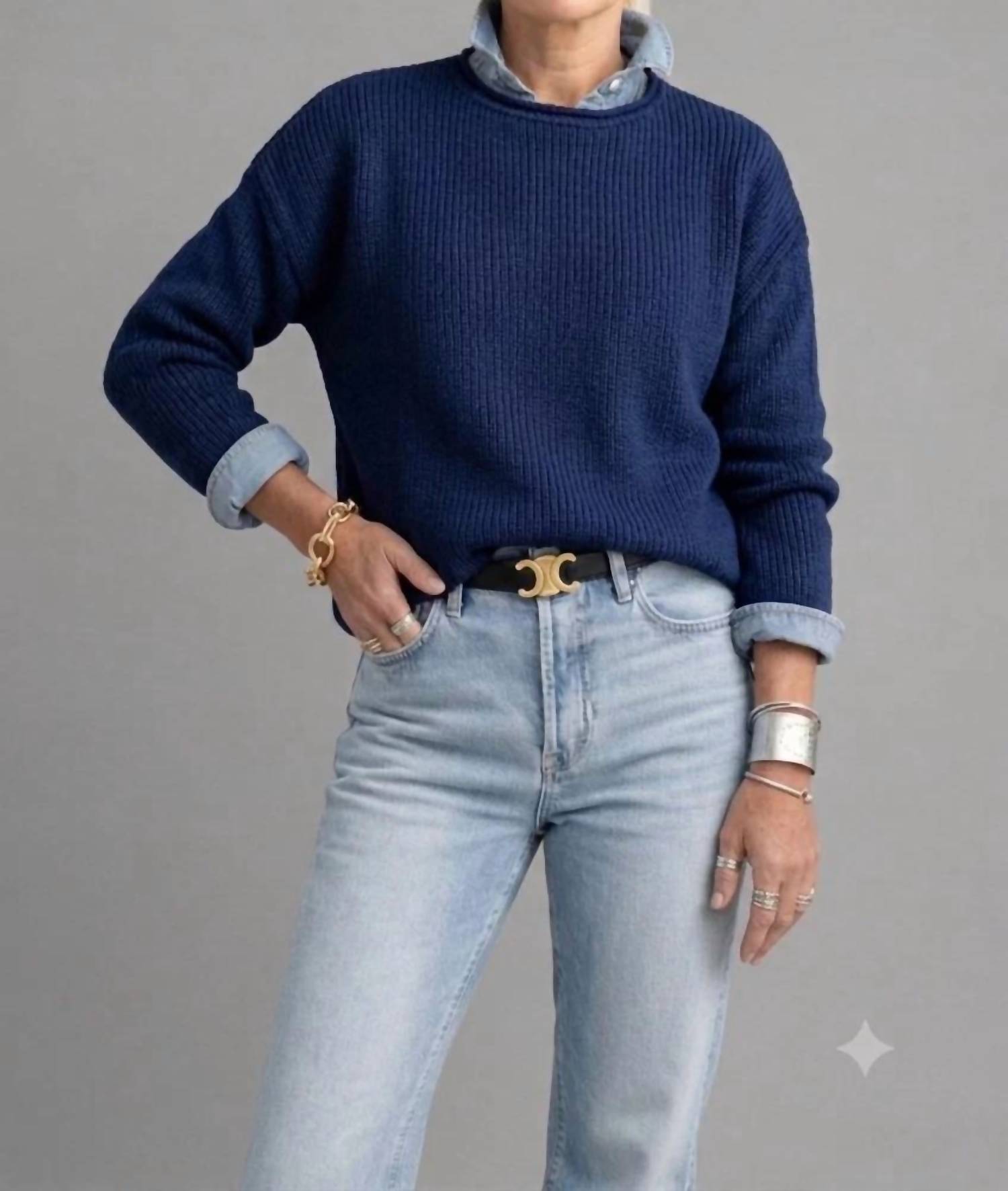Pink Pineapple - Chloe Solid Rollneck Sweater