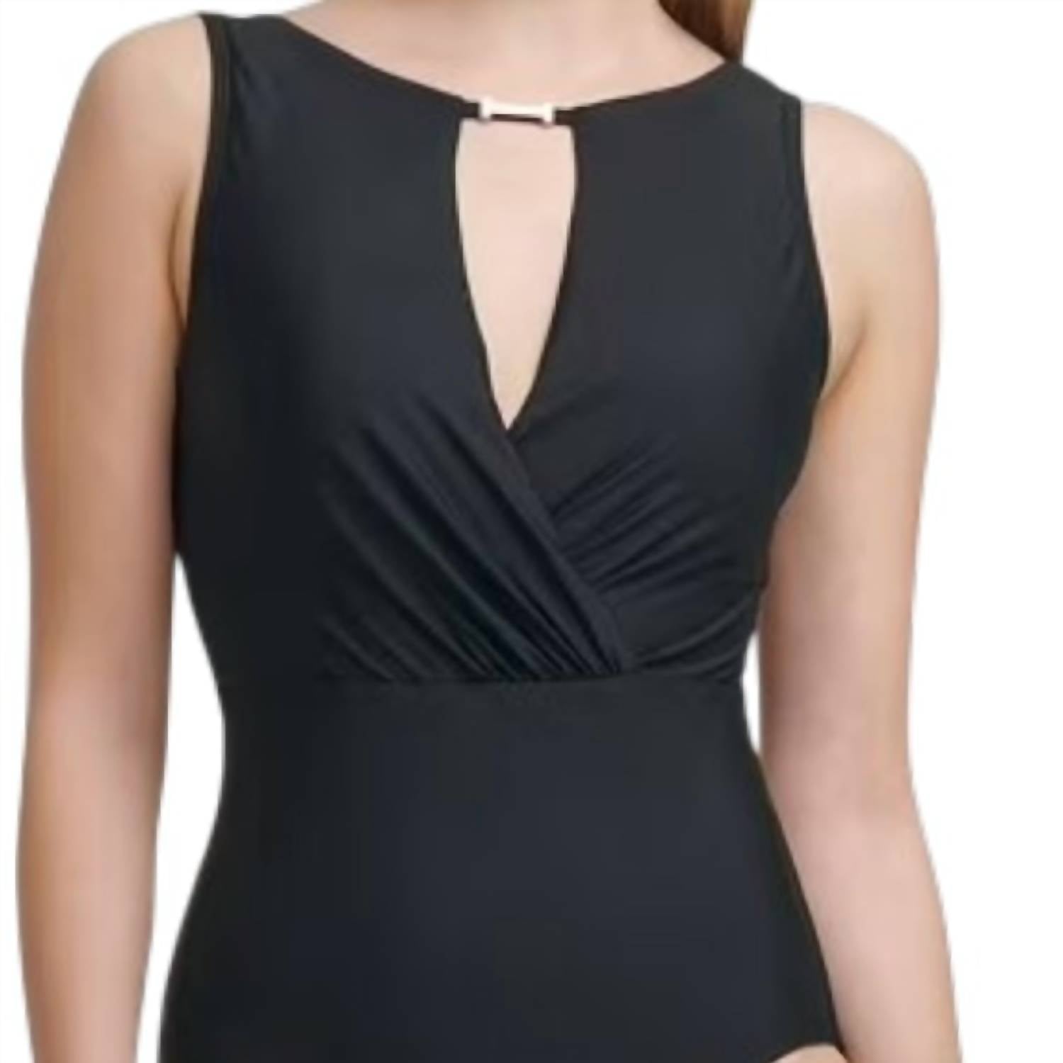 Calvin Klein - High-neck Tummy Control One-piece Swimsuit
