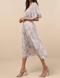 Lulus - Mimi Ruffled Midi Dress