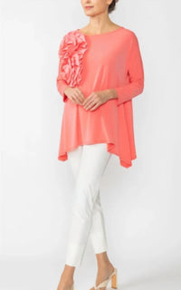 Ic Collection - Boat Neck Top With Rosettes