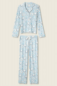 PJ Salvage You Had Me At Shalom Pajama Set in light sky - women's sleepwear - alternate view
