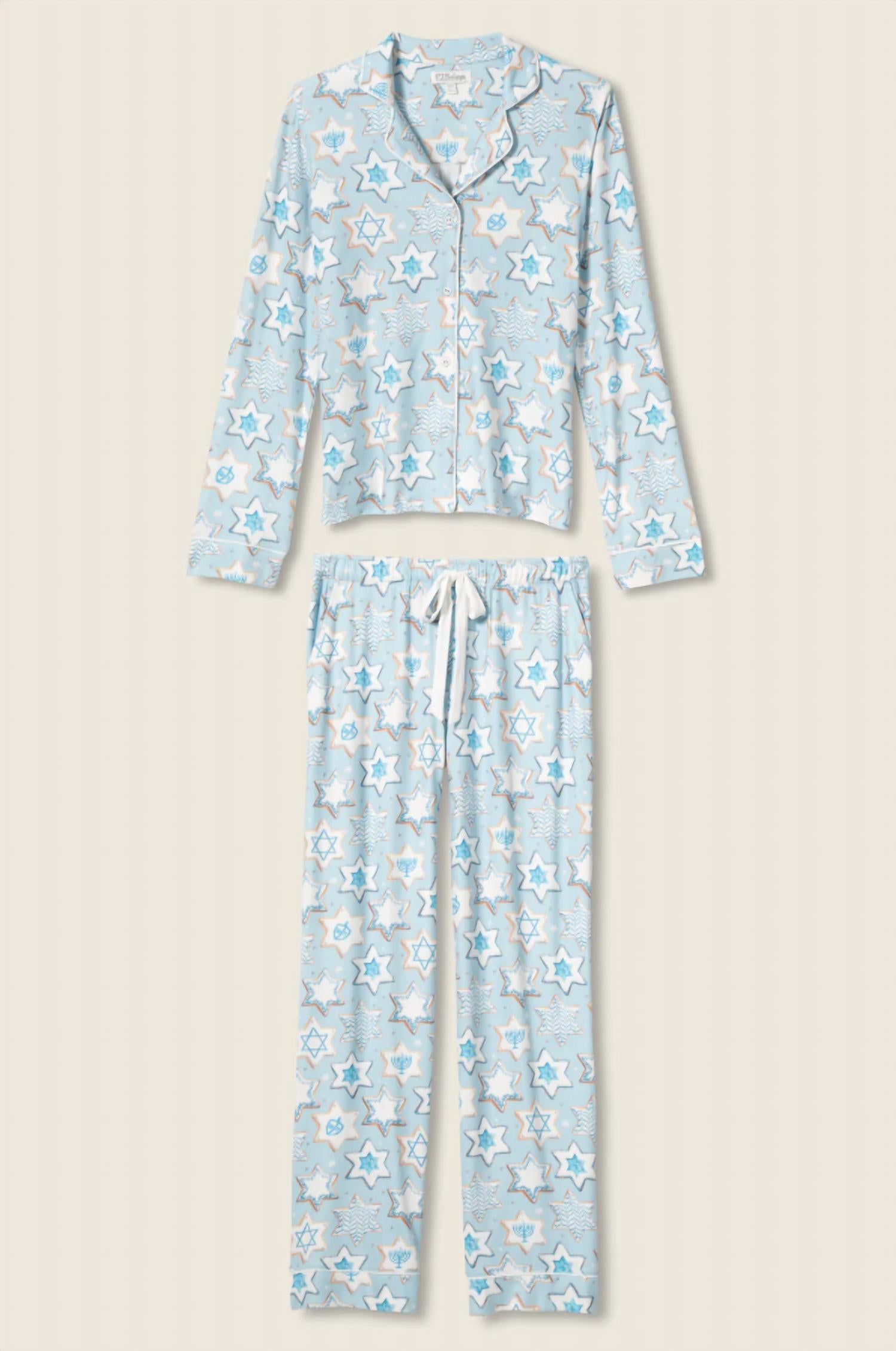 PJ Salvage You Had Me At Shalom Pajama Set in light sky - women's sleepwear - alternate view