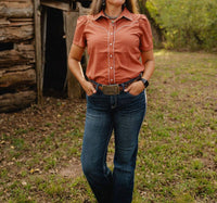 Howdy Hanny - Mesa Sunset Button Front Blouse