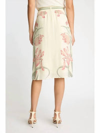 CABALLERO Claudette Midi Skirt in stippled iris - women's skirt - detail view