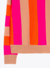 Vilagallo - Women's Knit Stripe Long Sleeve Sweater