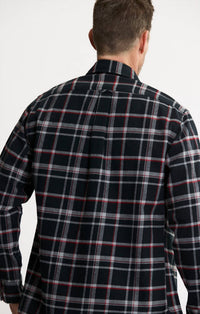 JACHS NEW YORK Brawny Flannel Shirt & Thermal Long Sleeve Tee - 2-pack in black plaid brawny - men's shirt - view 6