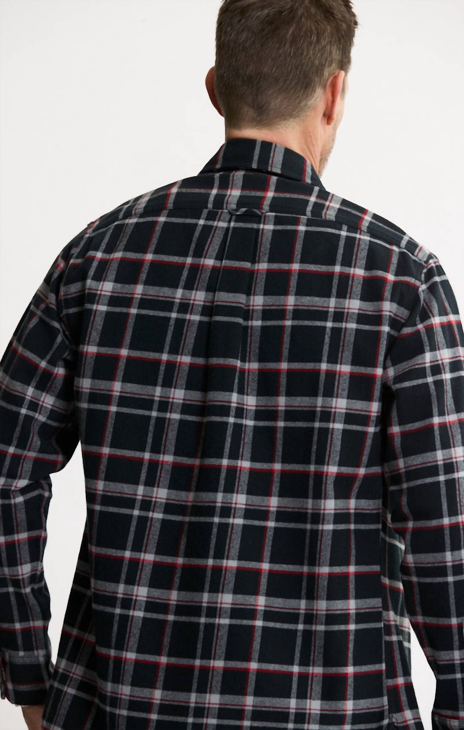 JACHS NEW YORK Brawny Flannel Shirt & Thermal Long Sleeve Tee - 2-pack in black plaid brawny - men's shirt - view 6