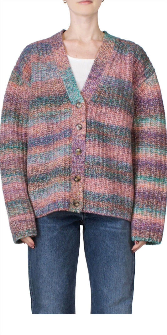 6397 - Boxy Space Dye Cardigan