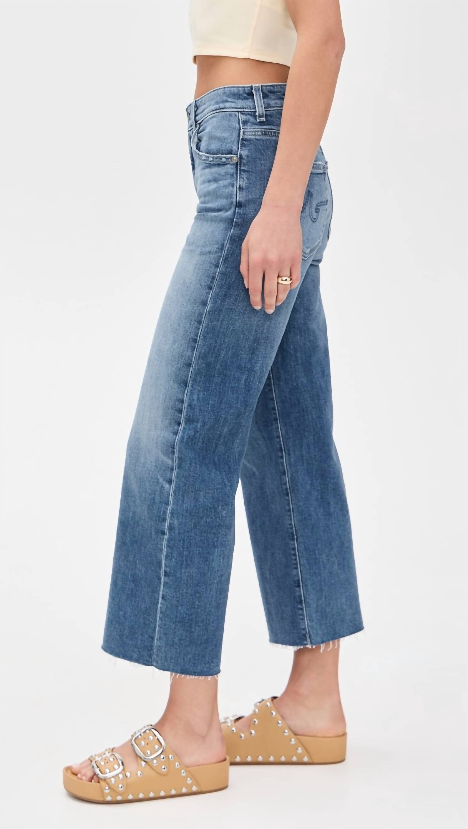 AG Jeans Saige Wide Leg Crop Jeans in 16 years postcard - women's jeans - alternate view