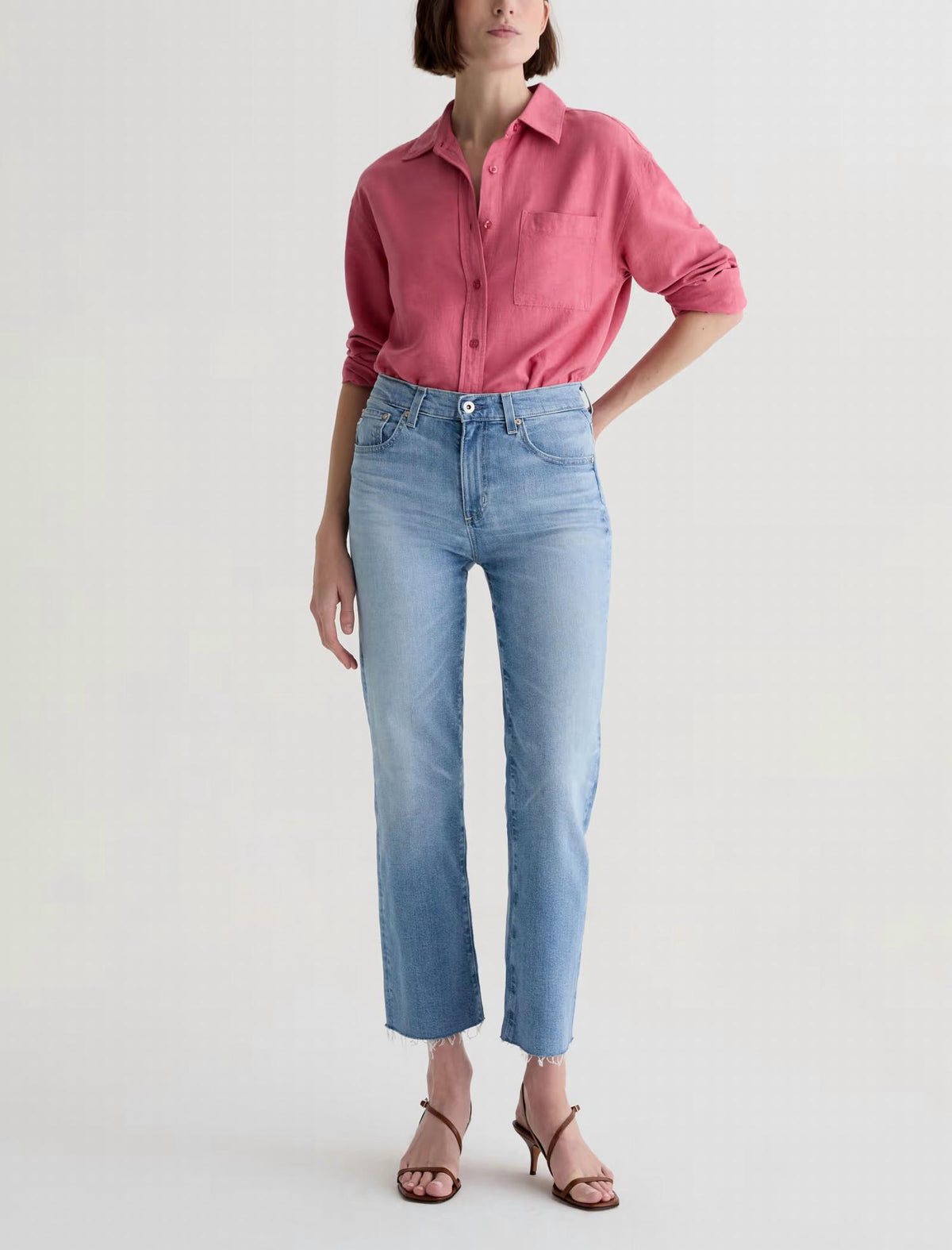 Ag Jeans - Brinley Crop Mid Rise Straight Jeans