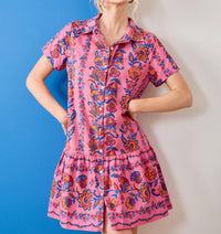 Printfresh - Folklore Flowers Mini Dress