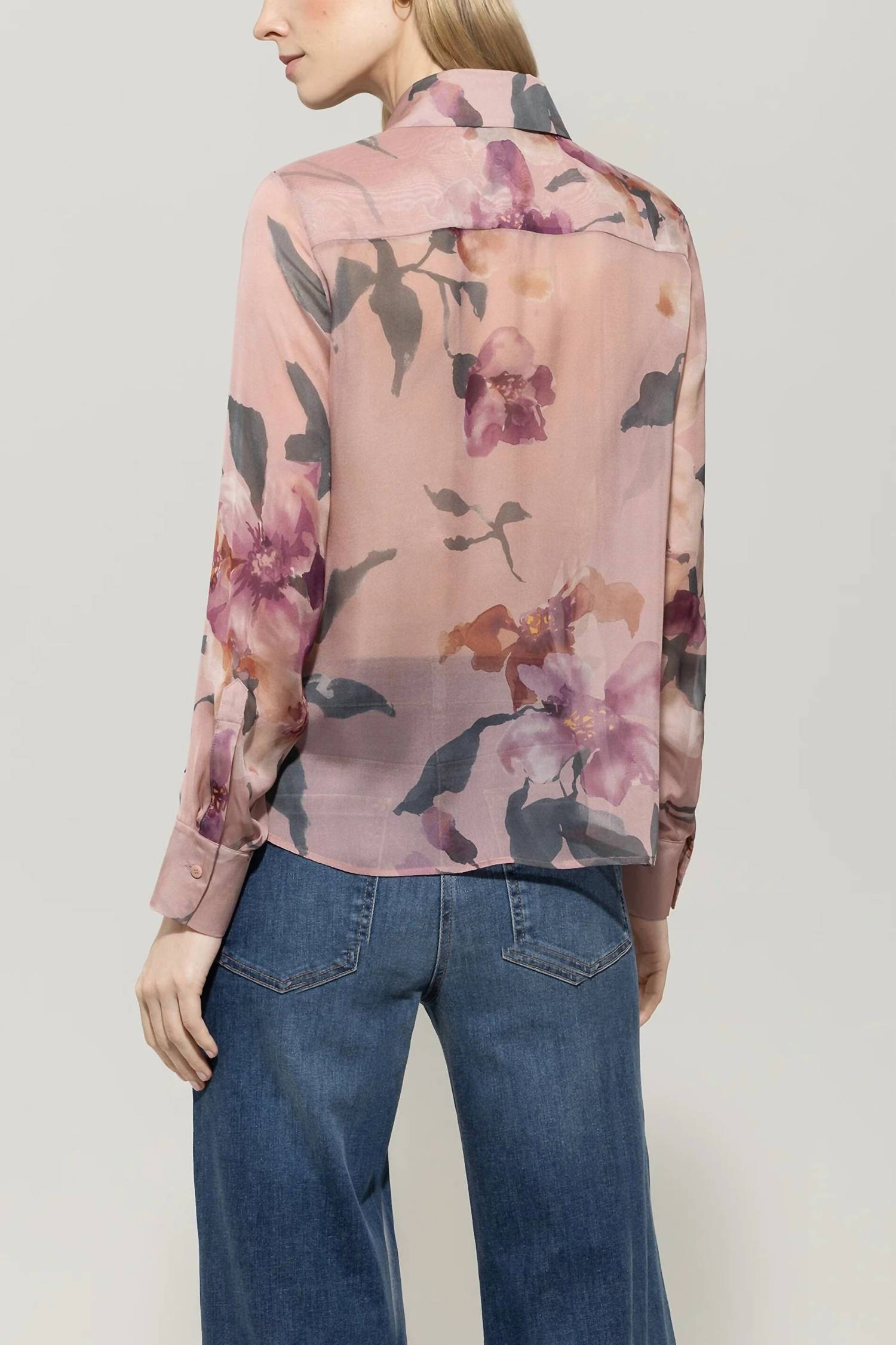 Luisa Cerano - Flower Print Silk Blouse