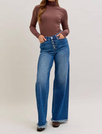 Judy Blue - Column Leg Button Fly Jeans