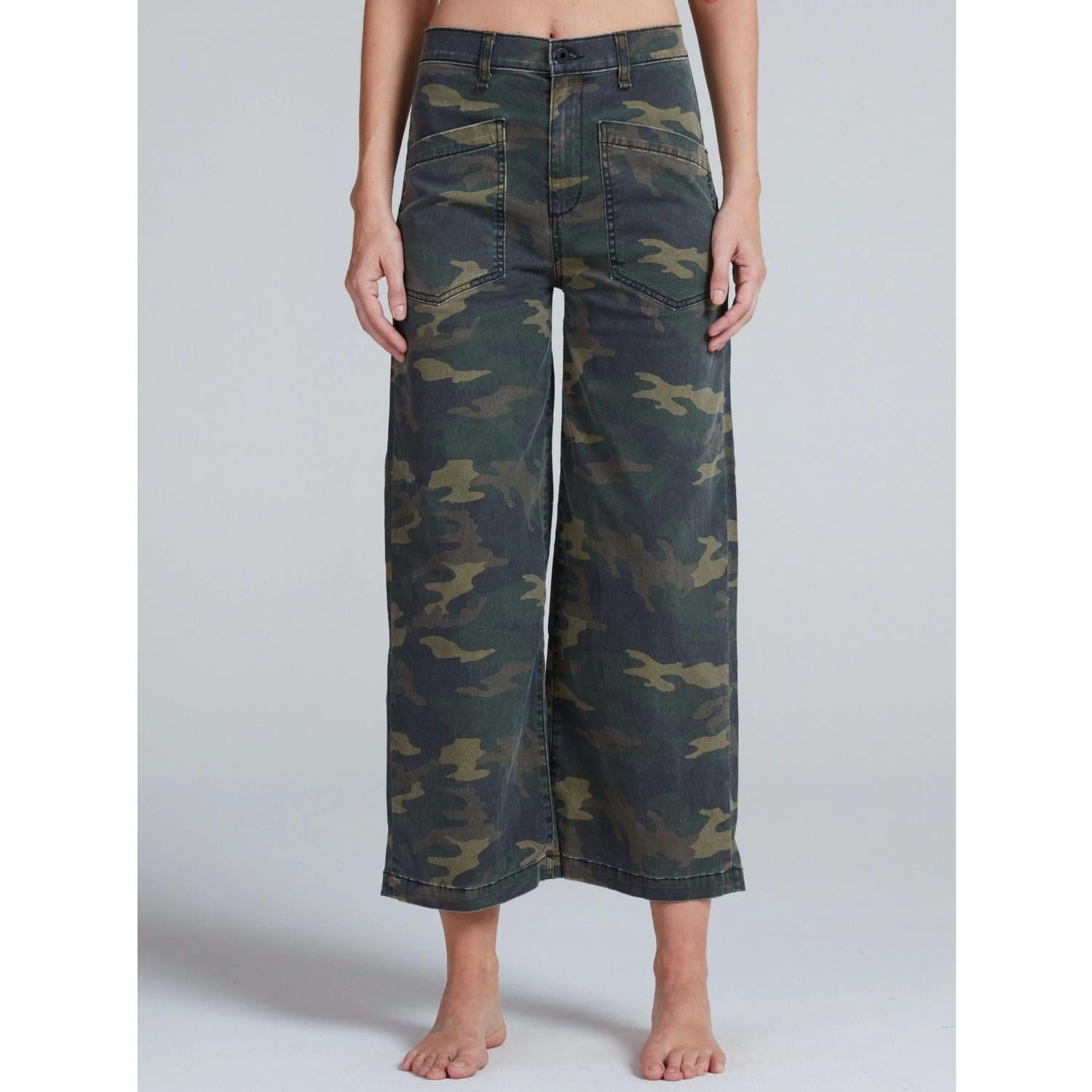 ASKK NY Virginia Pants in camouflage - women's pants - detail view