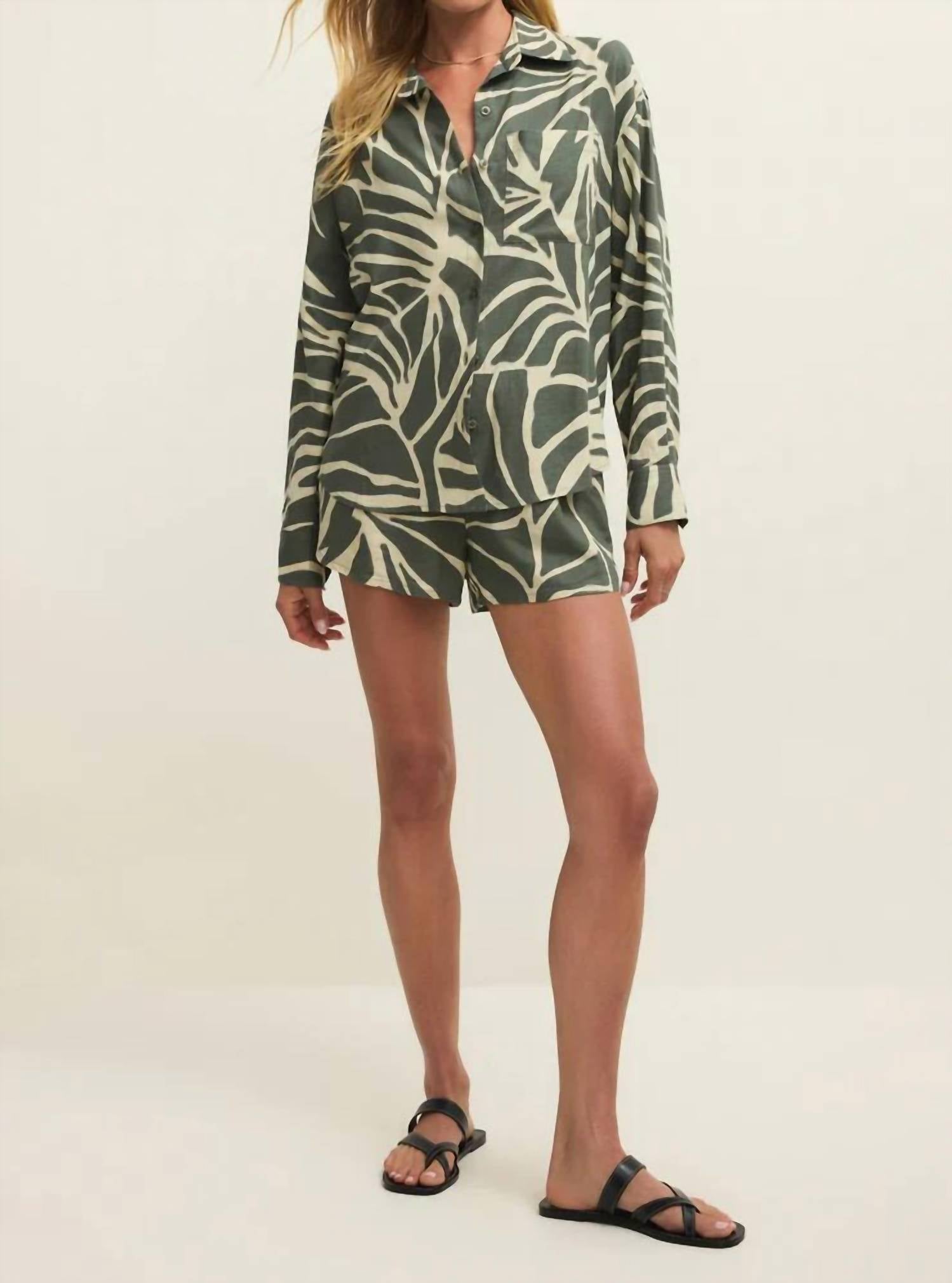 Z Supply - Alfie Tova Palm Button Up Shirt