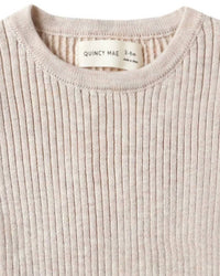 Quincy Mae - Girls' Rib Knit Peplum Top