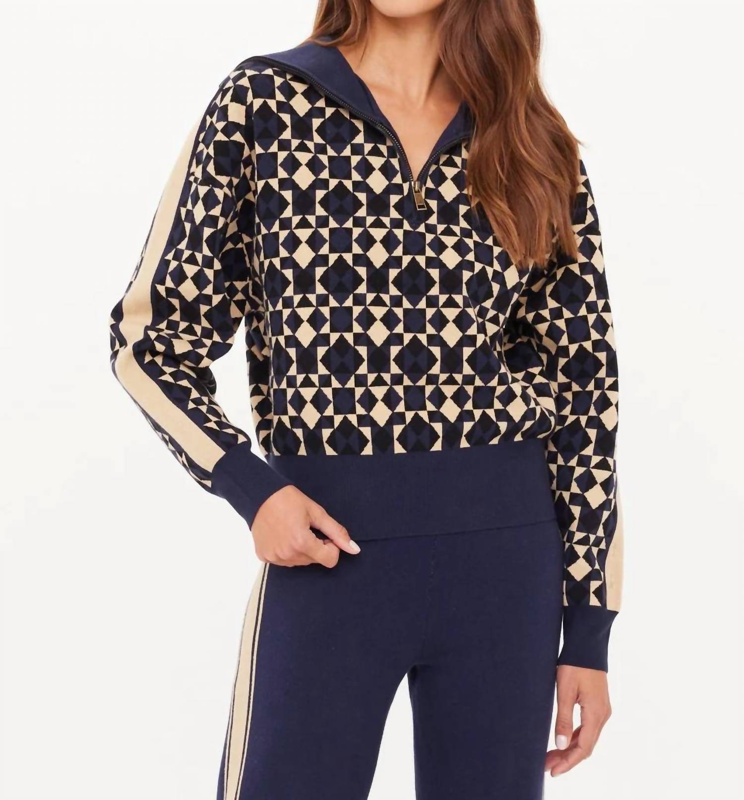 The Upside - Cosmo Kairo Half Zip Knit Sweatshirt