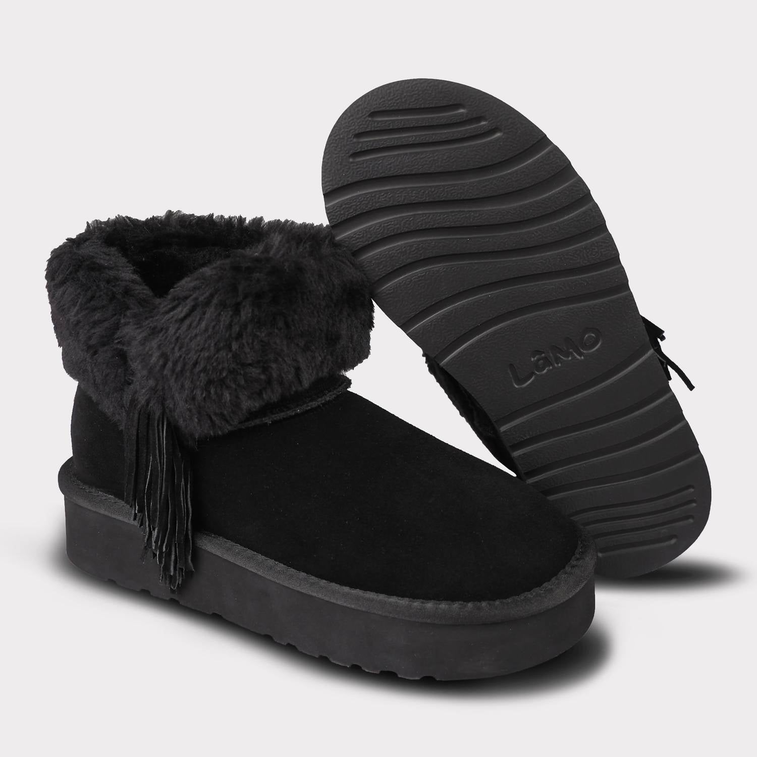Lamo Women's Amari Suede Platform Boot in black - women's shoe - view 10