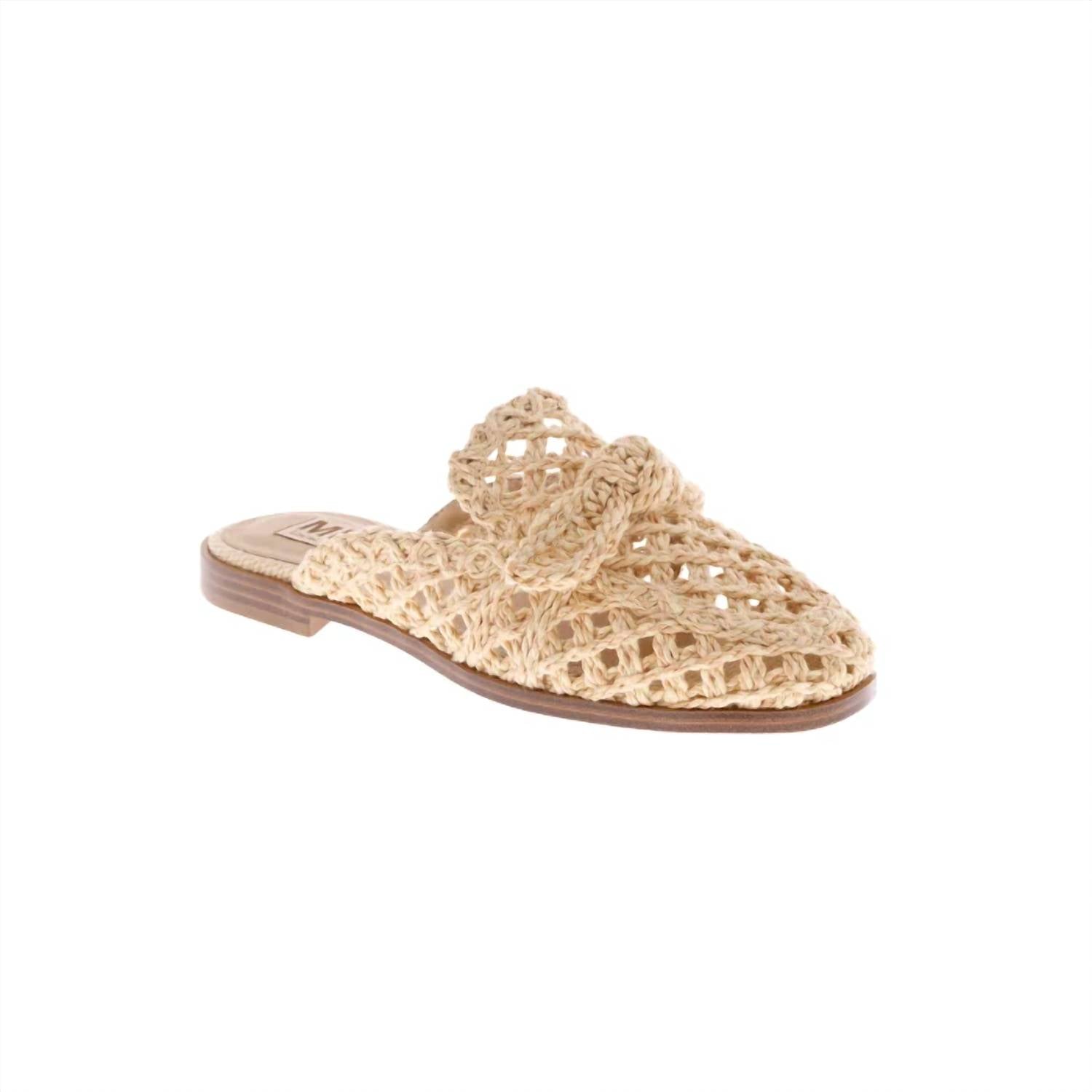 Mia - Women's Layce Raffia Mules