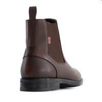 Andrea Men's Slip-on Ankle Boots in dark brown - men's boots - detail view