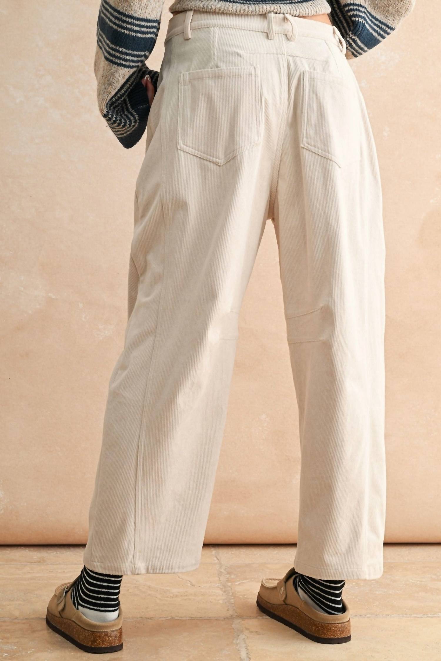 Miou Muse - Corduroy Barrel Pants