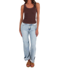 Nikibiki - Women's Double Take Stripe Ribbed Tank Top