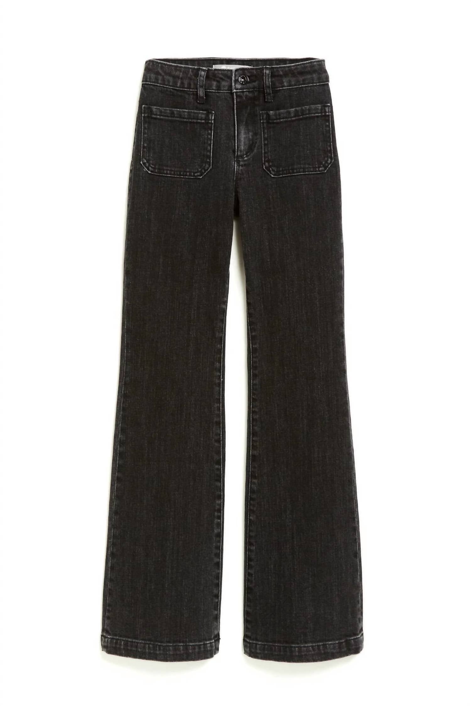 Tractr - Faded Hi Rise Wide Leg Jeans