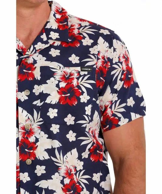 Cinch - Button Down Tropical Camp Shirt