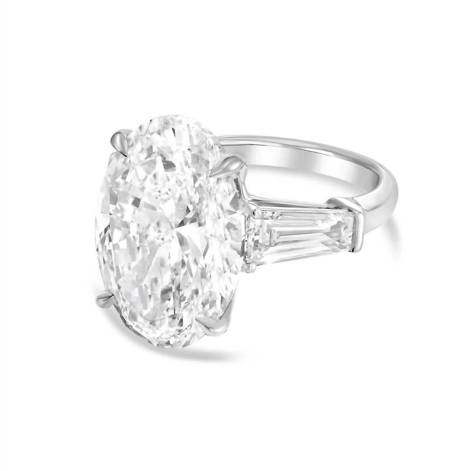 Diana M Jewels - Women's Oval & Baguette Lab-Grown Diamond Ring (2.00 Ct) - Classic
