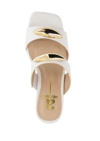 Andrea Women's Block Heel Sandal in white - women's sandal - alternate view