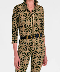 GRETCHEN SCOTT Boyfriend CDC Shirt in black - women's blouse - detail view