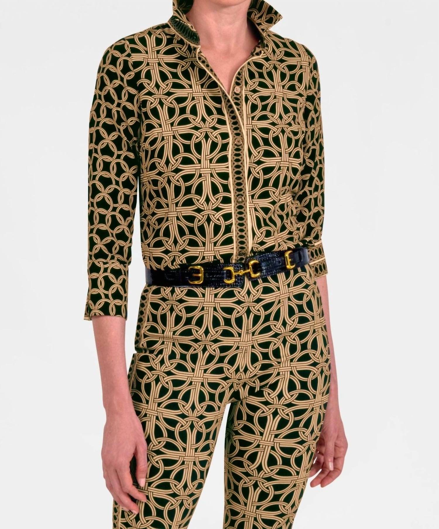 GRETCHEN SCOTT Boyfriend CDC Shirt in black - women's blouse - detail view