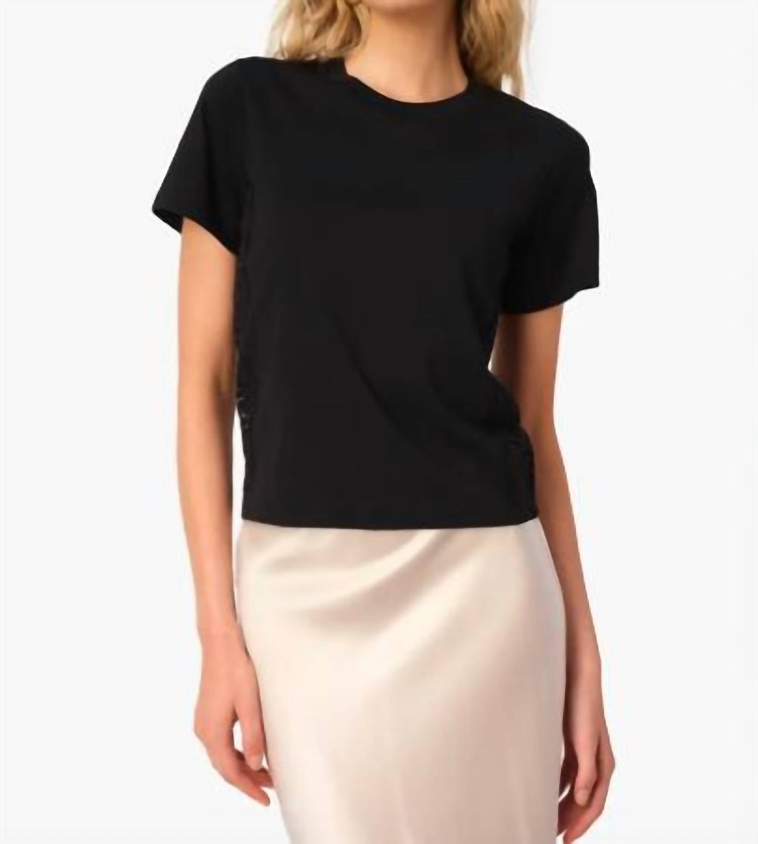 Cami NYC Ebra Cotton Tee in black 1 - women's t-shirt