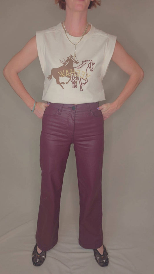 Kut From The Kloth - Meg Coated High Waist Wide Leg Jeans