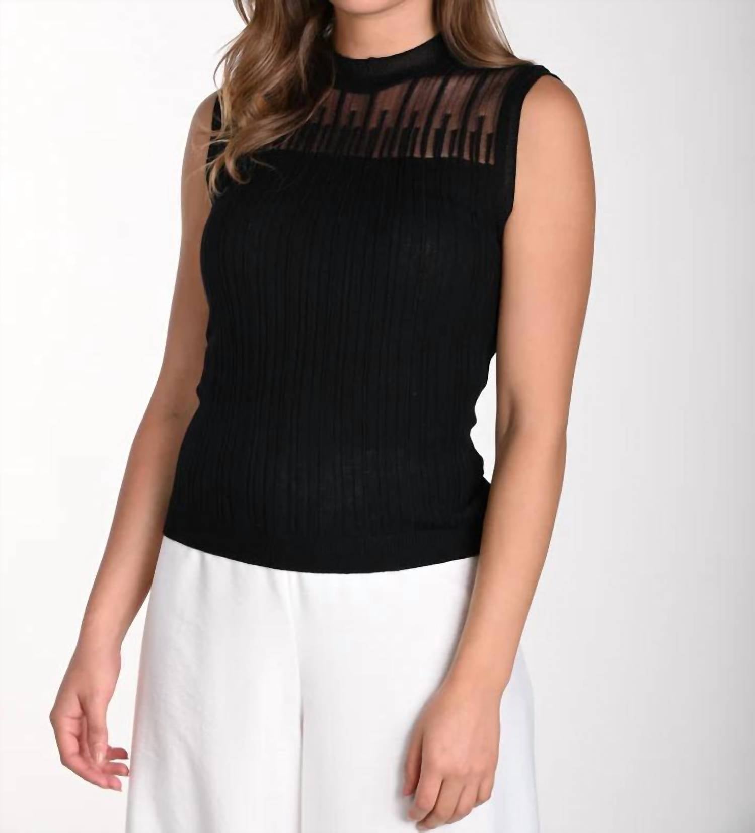 Frank Lyman - Sleeveless Sweater Casual Tank Top