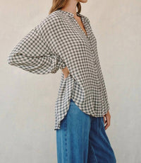 Bella Dahl - Shirred Mandarin Collar Shirt