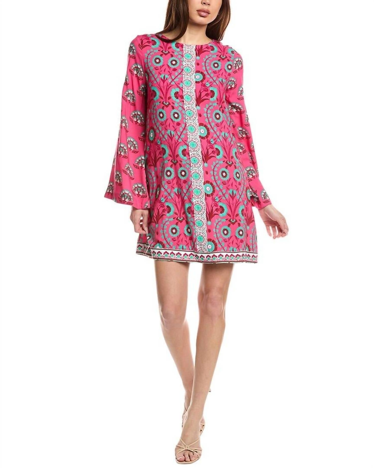 Garrie B - Long Sleeve Floral Mini Dress