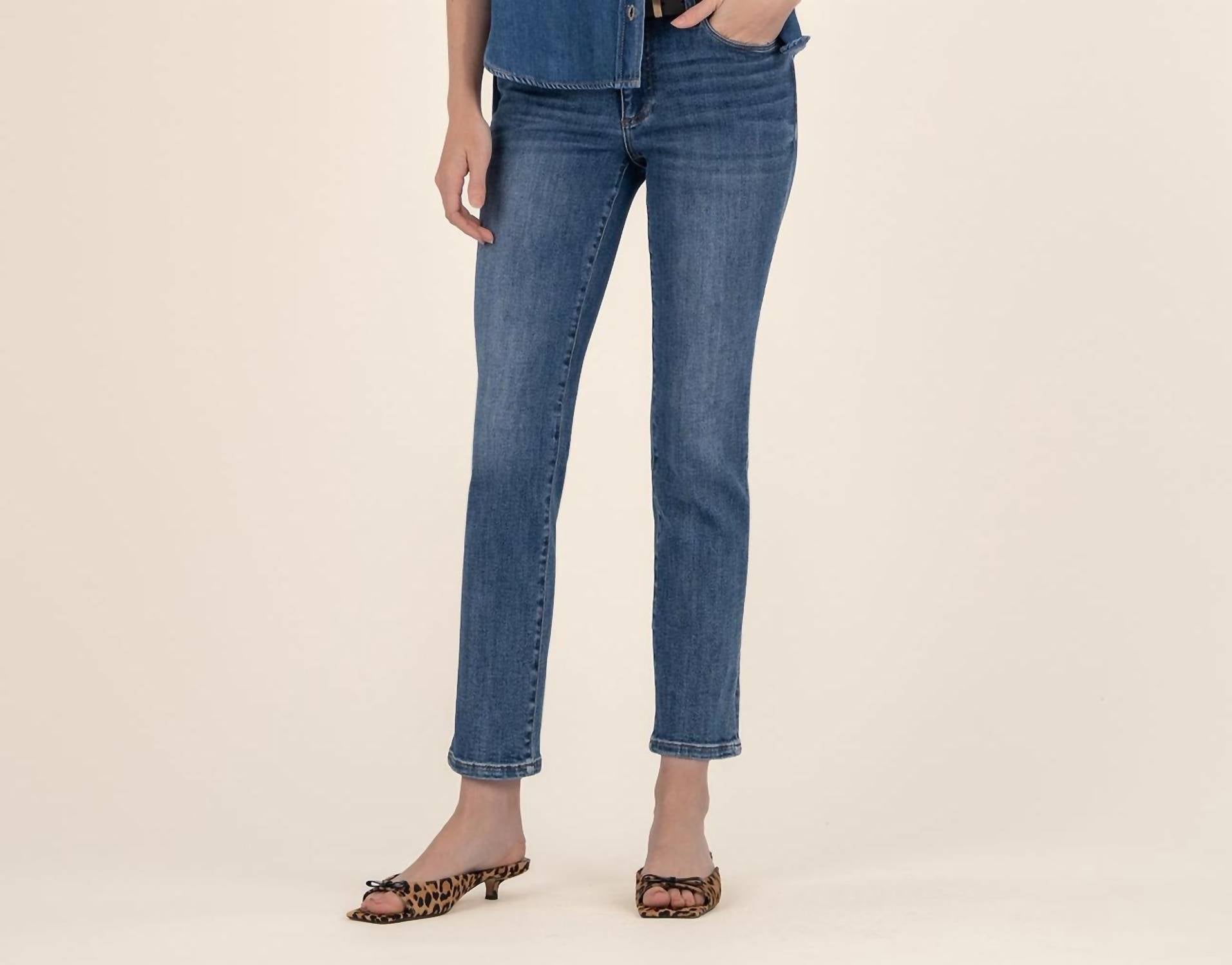 Kut From The Kloth - Reese Ankle Straight Mid Rise Jeans