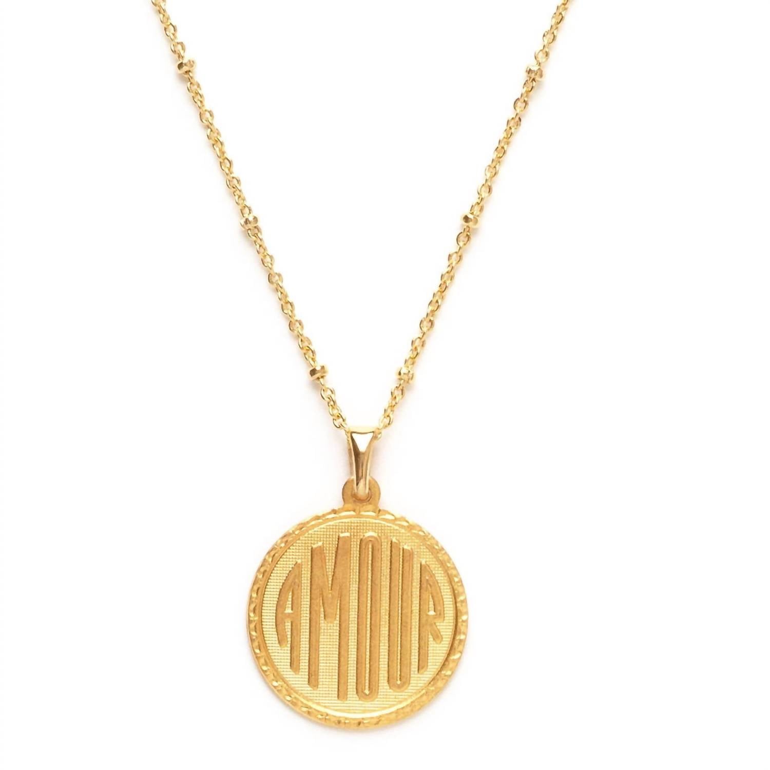 Amano Studio Women's Amour Medallion Necklace in gold - women's jewelry