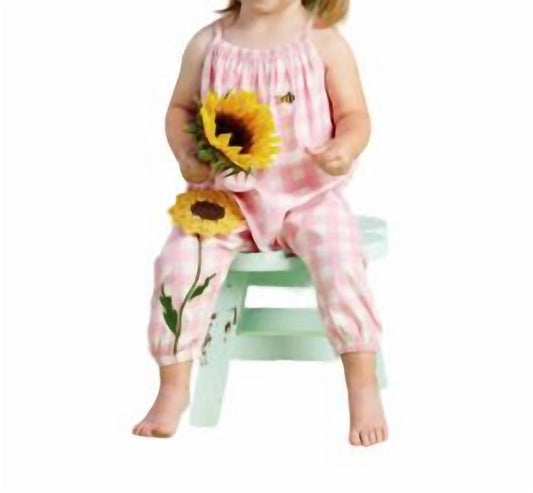 Mudpie - Girl's One Piece Check Flower